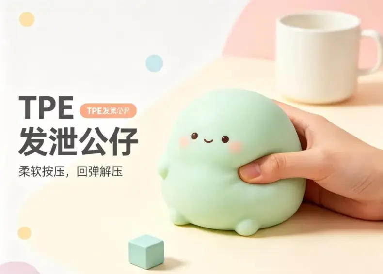 TPE 0度发泄玩具应用案例全解：从邵氏A换到邵氏OO超软TPE的完整改造过程，讲清材质选型与物性、注塑工艺参数、EN71-3与REACH安全送检，附捏捏乐量产客诉率下降、出口解压蛋析油整改、慢回弹手感调试三个实战案例数据，支持免费打样。